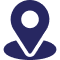 Blue location pin icon indicating a place on a map
