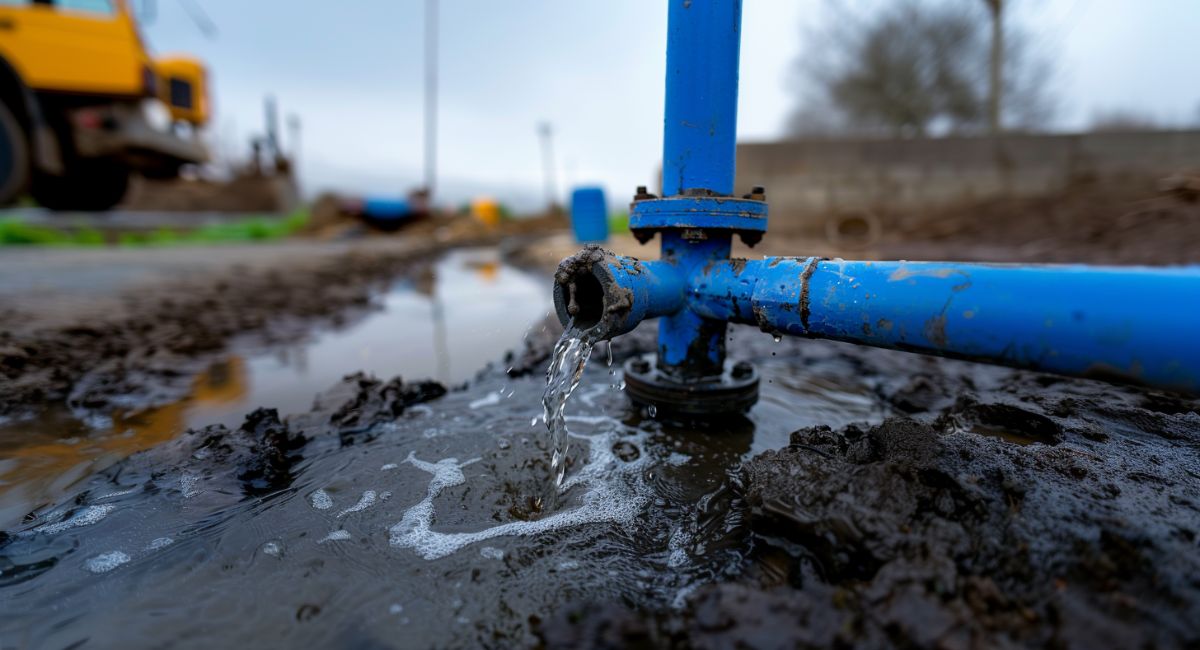 Water leak detection and pipe repair services being carried out by plumbers in Clanton, Alabama.